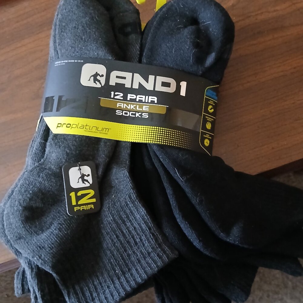 AND 1Socks, Men's socks, Ankle socks, Performance stretch, Arch compression